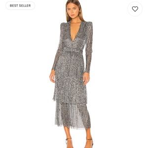 Sabina Musayev Carry Dress in Silver Size M